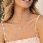 Gold Filled Diamond Bezel Necklace