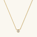 Gold Filled Diamond Bezel Necklace